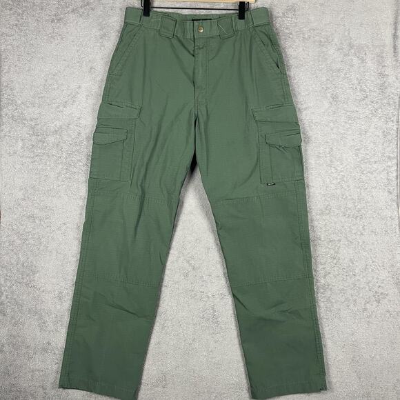 TRU-SPEC Pants Mens 34x34 Olive Green Ripstop Tactical BDU Cargo Military Field - Picture 1 of 16
